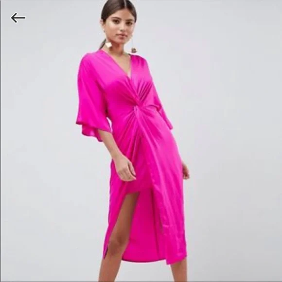 open lace back dress ALEX KIMONO IN ROSSO – One Fell Swoop